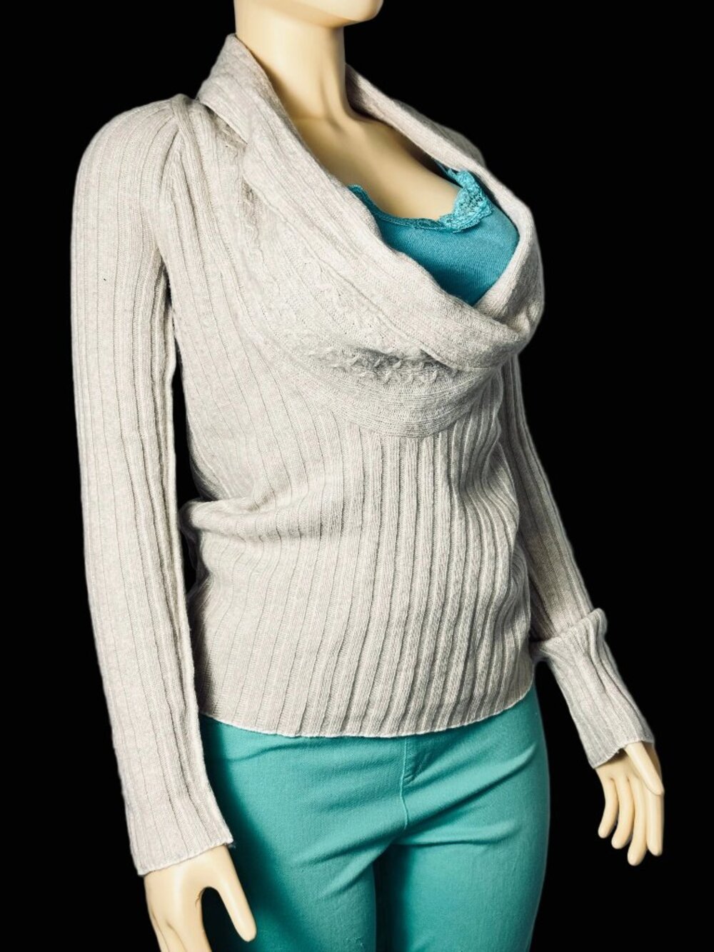 Banana Republic Cream Cashmere Blend Sweater Cotton Wool Cashmere Blend Women S
